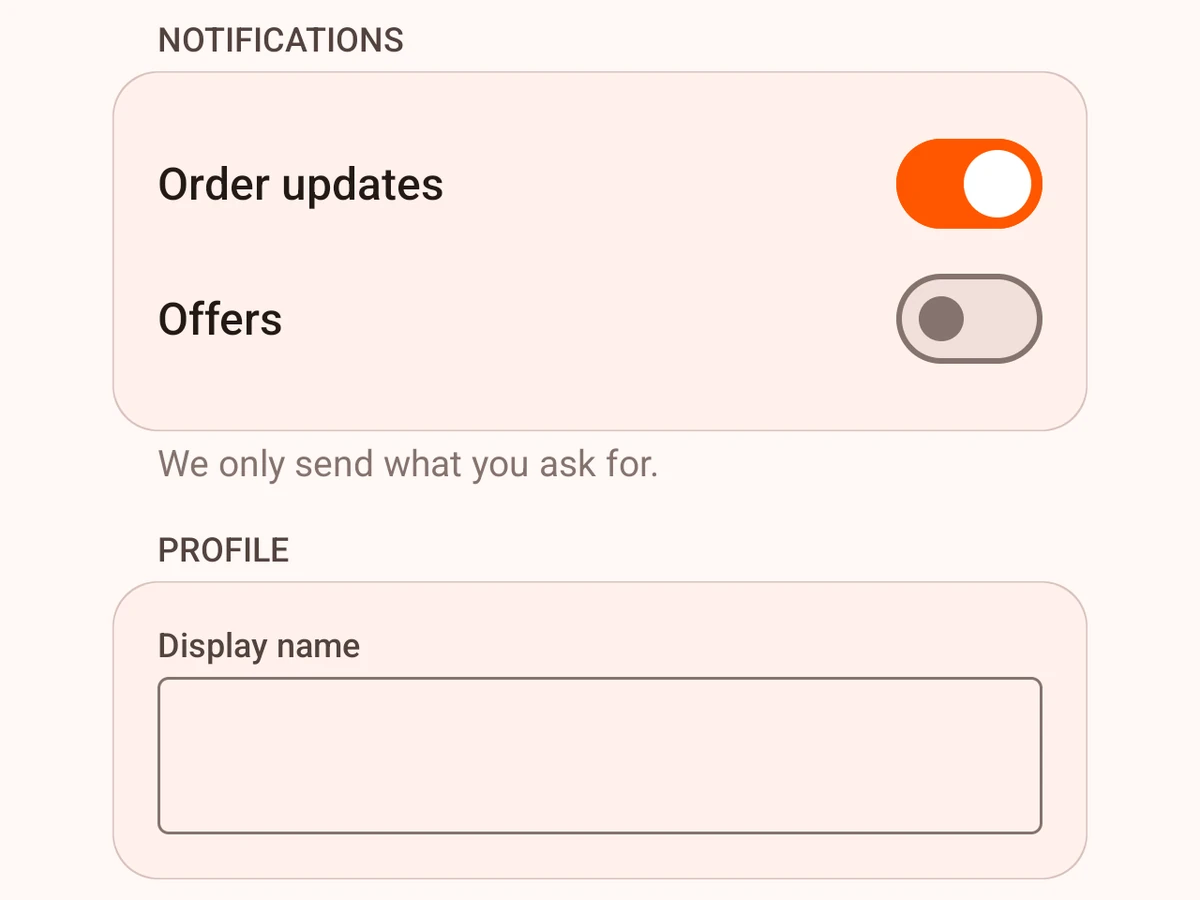 Form on Android