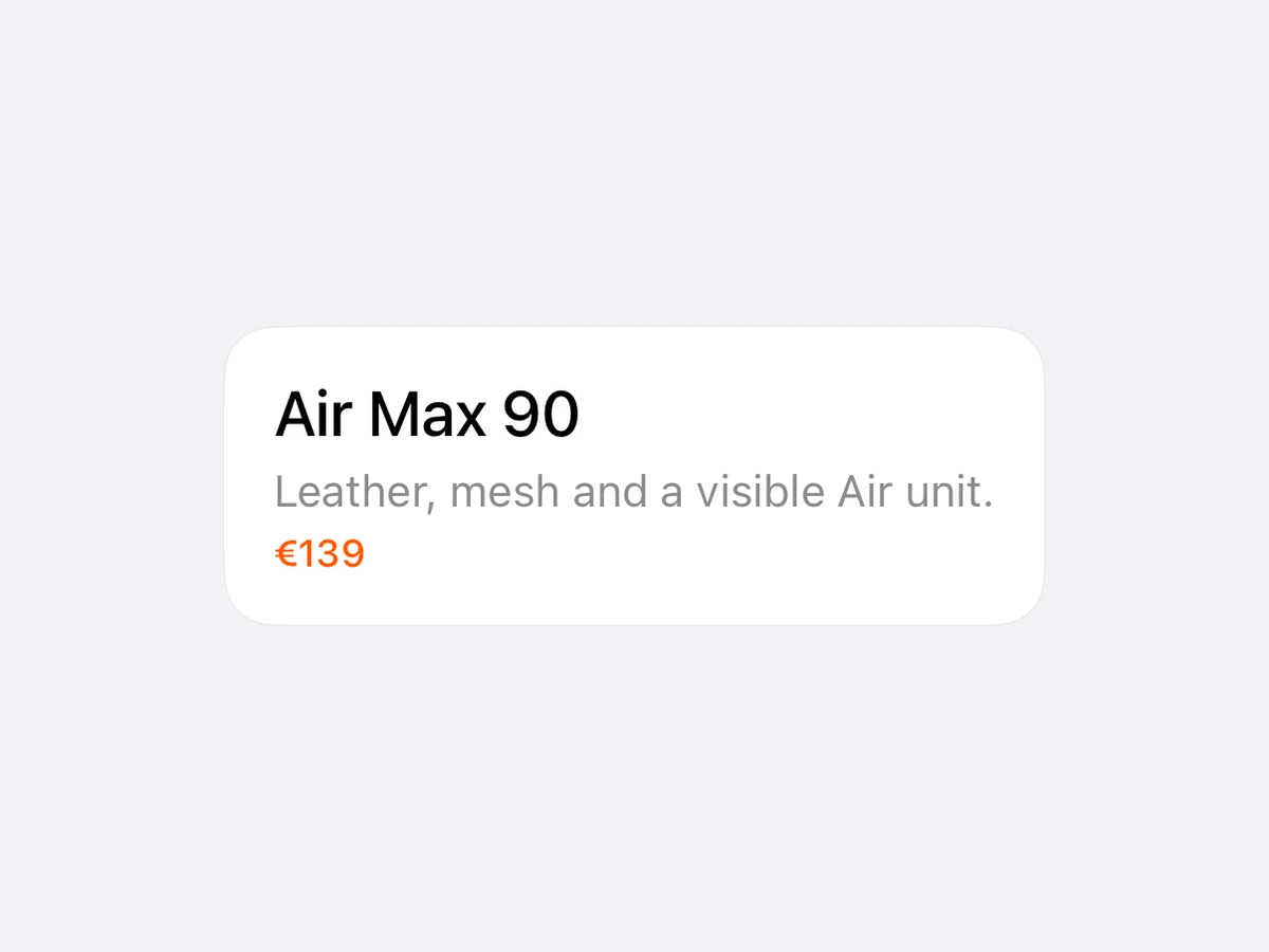 Card on iOS