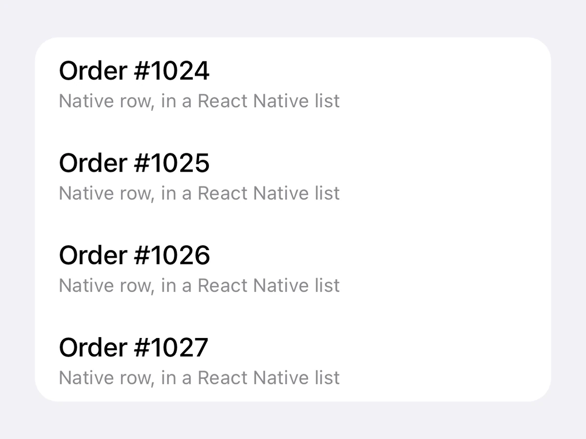 RnFlatList on iOS