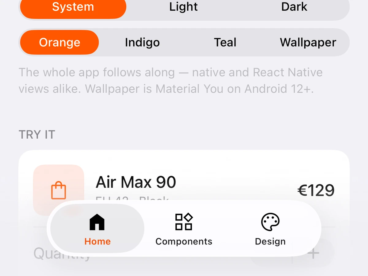 Tabs on iOS