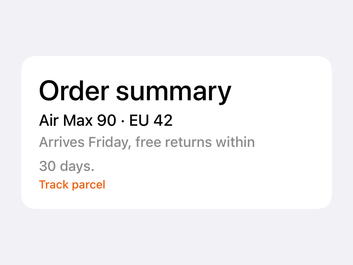 Text on iOS